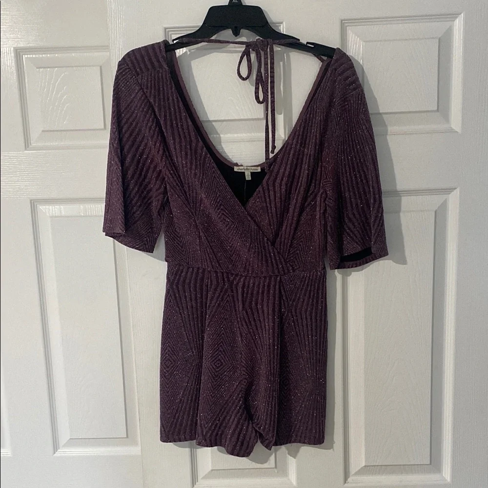 Purple Sparkly Romper - Picture 1 of 2